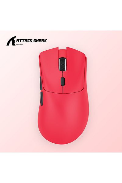 Choice Red Attack Shark R1 Wireless Mouse Bluetooth Gaming Mouse PAW3311 Sensor,1000Hz Return-rate,Tri-mode