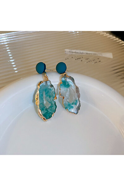 Choice أقراط HE7639-1 عتيقة من الزمرد غير المنتظم للنساء 2024، أقراط متدلية ش...