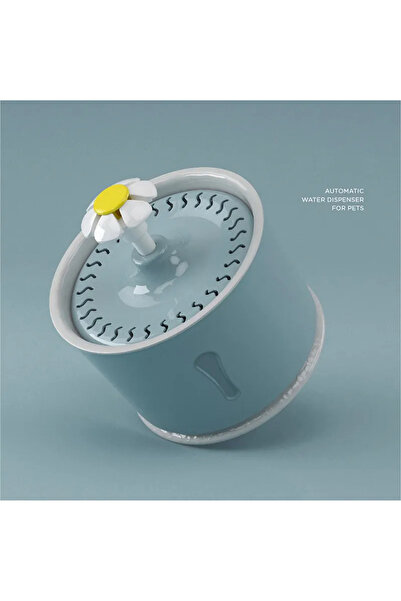 Choice 2.4L Dark Blue 2.4L Pet Cat Dispenser Drinking Water Fountain Activated Carbon Filters LED Automatic