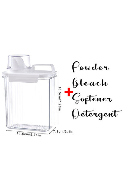 Choice زجاجة موزع صابون غسيل شفاف بسعة 2000 مل و1500/2000/2800 مل، خزان بلاستيكي محكم الغلق لتوزيع الغسيل