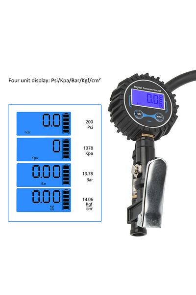 Choice Tire Pressure Gauge Automatic Off Easy Read Universal 4 Pressure Units Digital Tire Inflator for ...