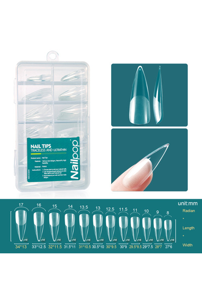 Choice أطراف أظافر جل ناعمة من L-Stiletto 120 مصنوعة من مادة الأكريليك، أظافر...