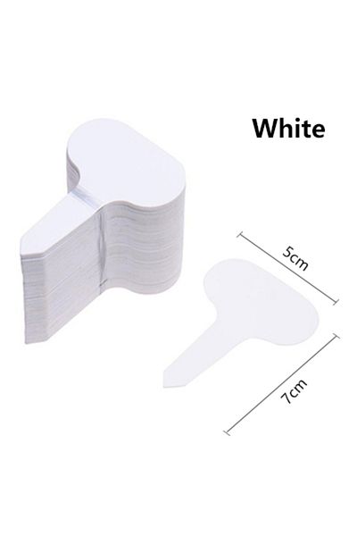 Choice 100pcs white 100pcs Garden Labels Plant Classification Sorting Sign Tag Ticket Plastic Writing Plate