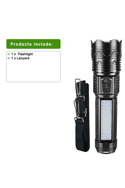 paweinuo 1500W - A 1000000LM Most Powerful LED Flashlight Rechargeable Type-c Flashlight Long Range 6000M Tac