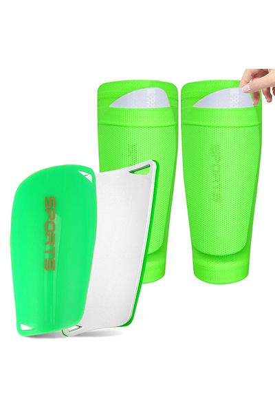 loogdeel S Green Loogdeel Sport Soccer Football Shin Guard Socks Pads EVA Cushion Protection Reduce Shocks an