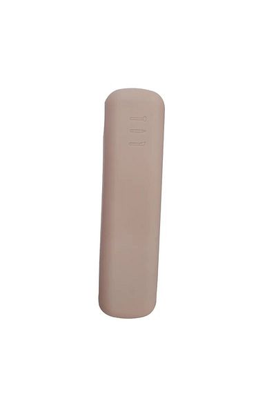 Choice khaki Silicone Brow Pencil Case Makeup Brush Eyeshadow Brush Storage Set Dust-Proof Simple Portable