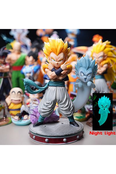 Choice Gotenks 25cm/9.8in Anime Dragon Ball Z Figure Gotenks Figure Ghost Night Light PVC Action Figure Col