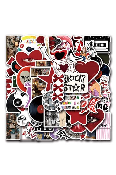 Choice 55PCS 55PCS Downtown Y2K Girls Cartoon Sticker DIY Phone Laptop Luggage Skateboard Graffiti Decals F