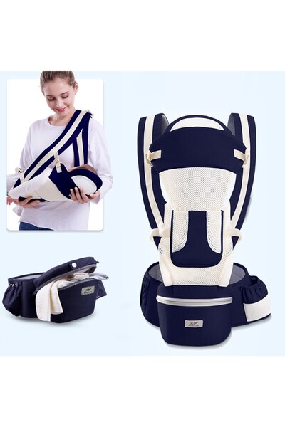 Choice حاملة أطفال مريحة للأطفال حديثي الولادة من Breathab باللون الأزرق الدا...