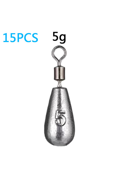 Choice 5 جرام - 15 قطعة 15 قطعة/دفعة من قطرات الماء ثقالة موازنة الصيد 3.5 جر...