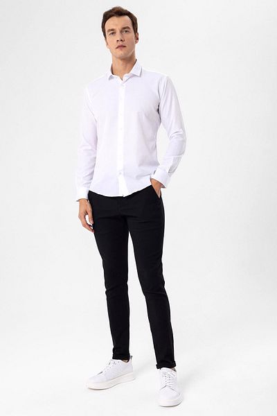 SÜVARİ Cămașă Dobby Slim cu manșetă în colț