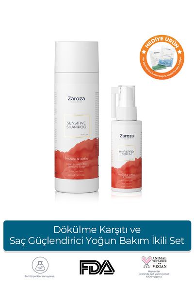 ZAROZA Dökülme Karşıtı ve Saç Güçlendirici Yoğun Bakım İkili Set