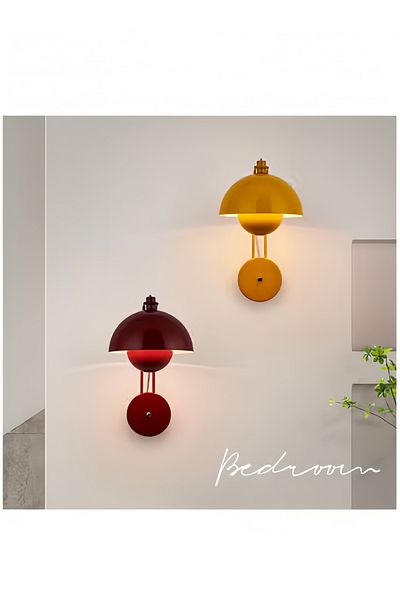 COOYA LED decorative wall lamp, mushroom head shape,12W,E27 lamp base,suitable for bedroom,corridor,white