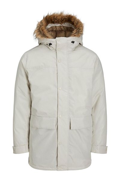 Jack & Jones Jack&jones Champ Faux Fur Men's Beige Hooded Coat