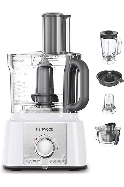 Kenwood Food Processor,1000w, 3l Bowl,1.5l Blender,11 Attachments,3 Stainless Steel Disk,fdp65.750wh