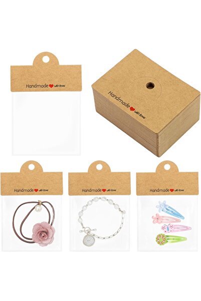 COOYA 100 Pcs Jewelry Display Set ,Clear Pouch for Selling,for Small Craft Packaging Set