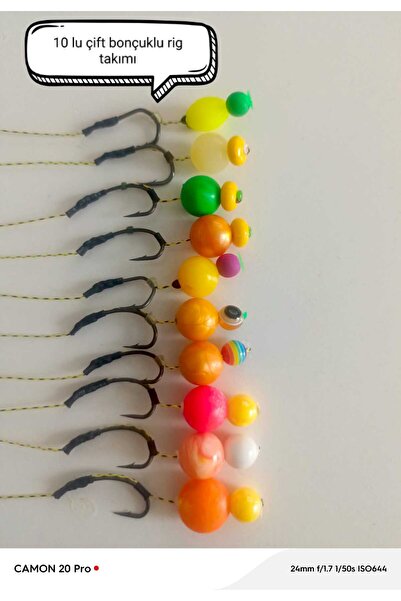 shop Sazan Rig Takımı Çift Boncuklu (10'lu set)