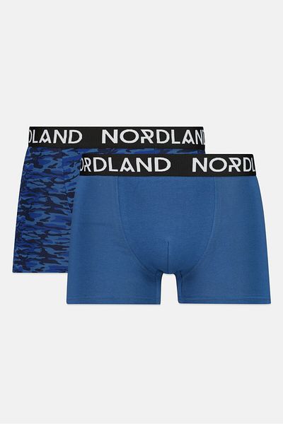 Nordland طقم بوكسرات رجالي بشعار العلامة التجارية، قطعتين، متعدد الألوان