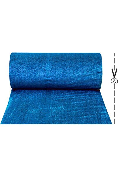 Carpettex Kesme Suni Yapay Mavi Çim Halı 7 mm Balkon Teras Bahçe Dekoratif Kaymaz