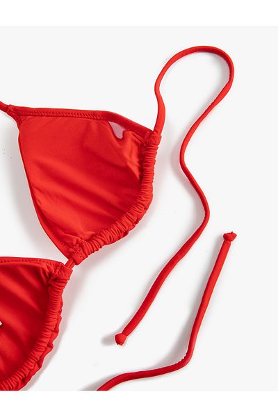 Koton Triunghi Bikini Top Halter Gât acoperit