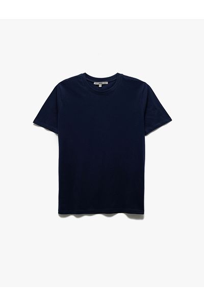 Koton Βαμβακερό κοντό μανίκι Crew Neck Basic Ανδρικό T-Shirt Slim Fit