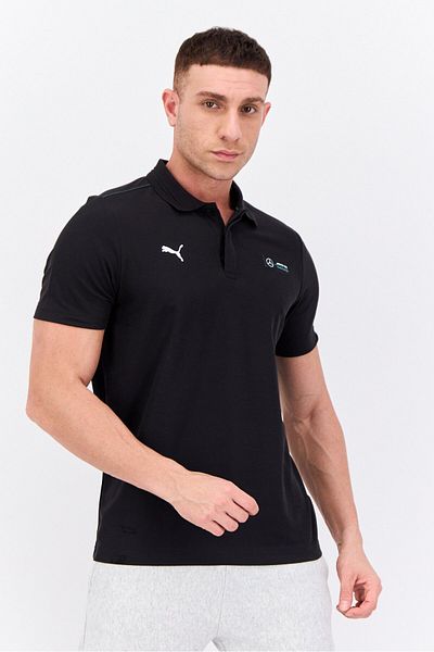 Puma x Mercedes AMG Men Sportswear Fit Short Sleeves Training Polo Shirt, Black