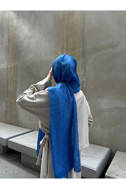 Qalortex Scarf Şal-Saks din bumbac cu model perlat moale