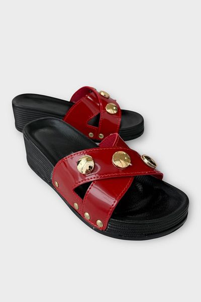 Liger Papuci de zi cu zi - Vară ortopedică elegantă - Papuci de casă pentru vacanță pe plajă, roșii