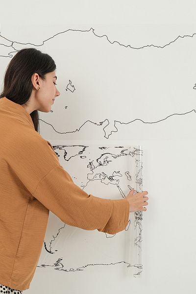 TutturX Mute Türkiye Mute World Map Set Static Smart Paper Board with Pen Gift