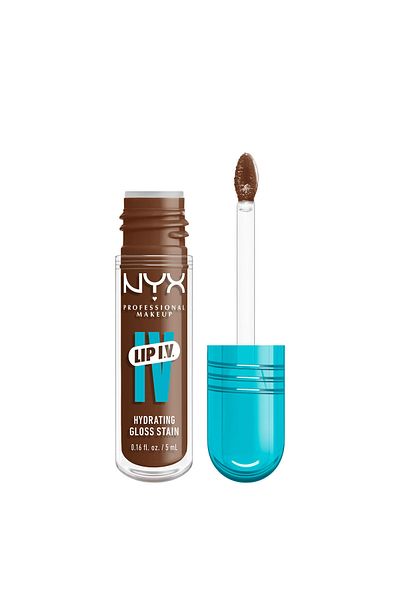 NYX Professional Makeup Lip IV Hydrating Gloss Stain, Lip Gloss, Up to 12HR Hydration,Splash Spice