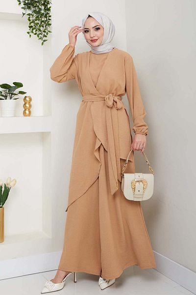 benguen Hijab Double Suit Beige 4743