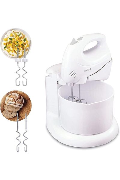 Kenwood Stand Hand Mixer, 250w, 2.7l Bowl,6 Speeds,turbo Function, Double Stainless Steel Kneader