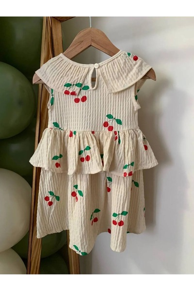 HAVİSA KİDS New Season Cherry Patterned Wrap Dress