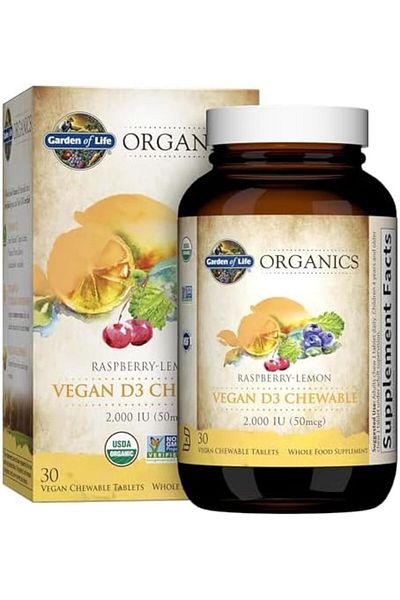GARDEN OF LIFE Vitamin D3 - mykind Vegan Organic D Vitamin Whole Food Supplement for Immune and Bone