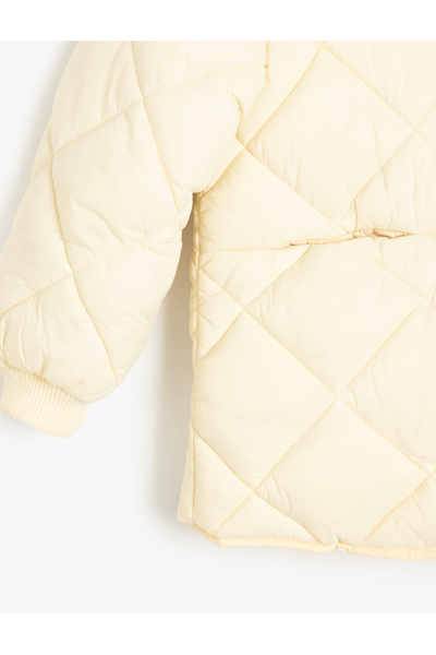 Koton Buttoned Long Sleeve Round Neck Anorak Seasonal Coat