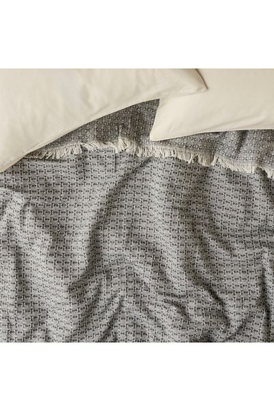 Bella Maison مفرش سرير مزدوج قطن أليسيا مدخن (200x230 سم)