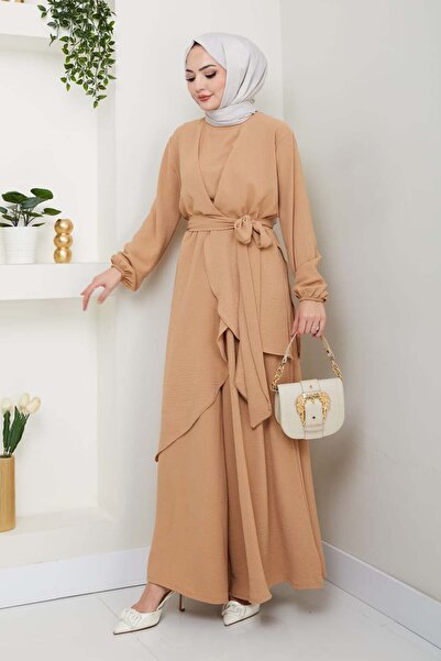 benguen Hijab Double Suit Beige 4743
