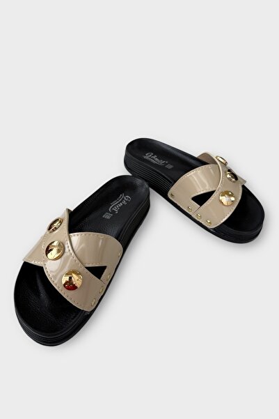 Liger Papuci de zi cu zi - Papuci ortopedici de vară pentru acasă și vacanță pe plajă BEIGE