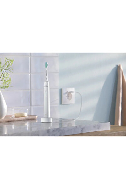Philips Sonicare 3100 Electric Toothbrush, 31,000 Vibrations/Min, Pressure Sensor, White