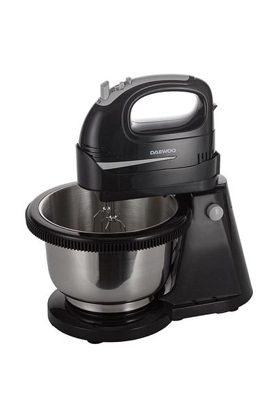 Daewoo Mixer cu bol Daewoo DHM100B, 300 W, bol inox rotativ 2 l, 5 viteze, functie Turbo