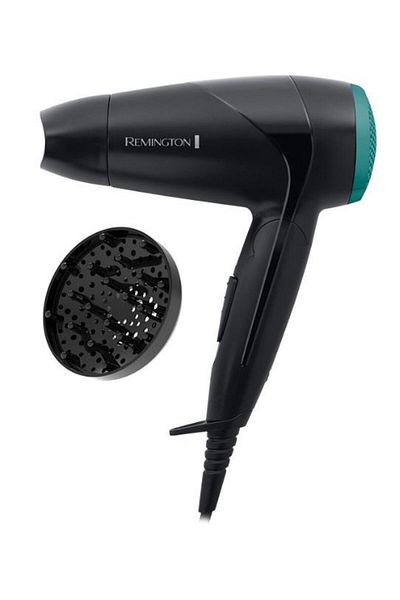 Remington Uscator de par compact Remington On The Go D1500, 2000 W, 2 setari (Negru/Verde)
