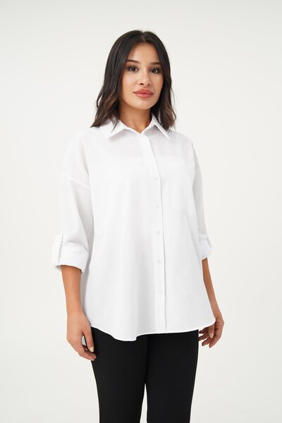 Hipo Trend Трендова сорочка з білим коміром і класичним коміром