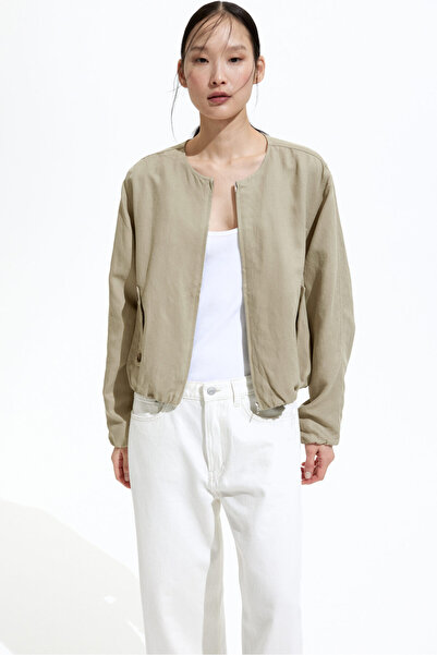 H&M Keten Karışımlı Pilot Ceketi