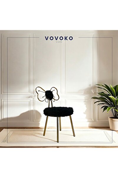 VOVOKO Kelebek Sandalye Peluş Sandalye Şık Tasarım