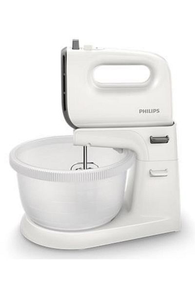 Philips Mixer cu bol Philips HR3745/00, 450W, 5 viteze, 3L (Alb)