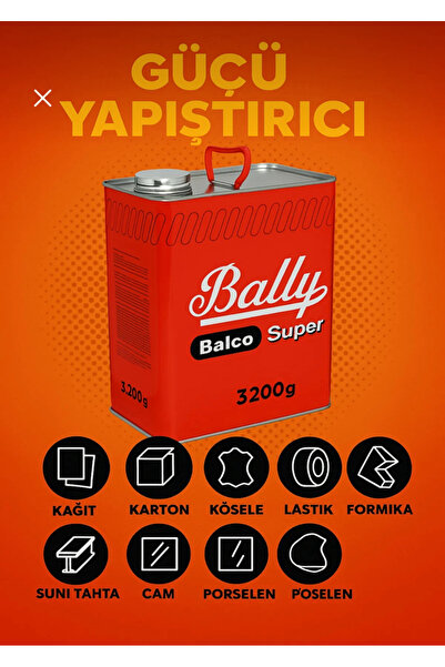 Bally Balco Çok Amaçlı Ayakkabı Suni Deri Lastik Kösele Kumaş Sünger Yapıştırıcı 3200 Gram
