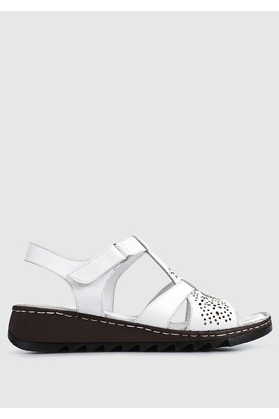 Eclipse Women's Comfort White Leather Sandals