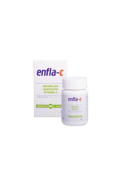 MediTech Enfla-c Food Supplement Containing Bromelain, Vitamin C And Quercetin 30 Herbal Capsules