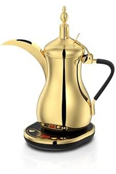 ALSAIF Electric Arabic Coffee Maker 900W with Comfortable Handle and Digital Time & Temperature Disp