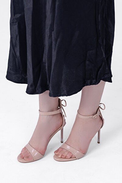 Tasarım ASALET Kadın ayakkabı İnce Topuk Zarif Şık Gece Arkadan Bağçıklı